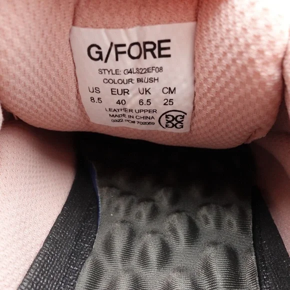 NEW G/FORE Women's Gallivanter Brogue Wingtip Golf Shoes G4LS22EF08 Blush - Picture 9 of 16